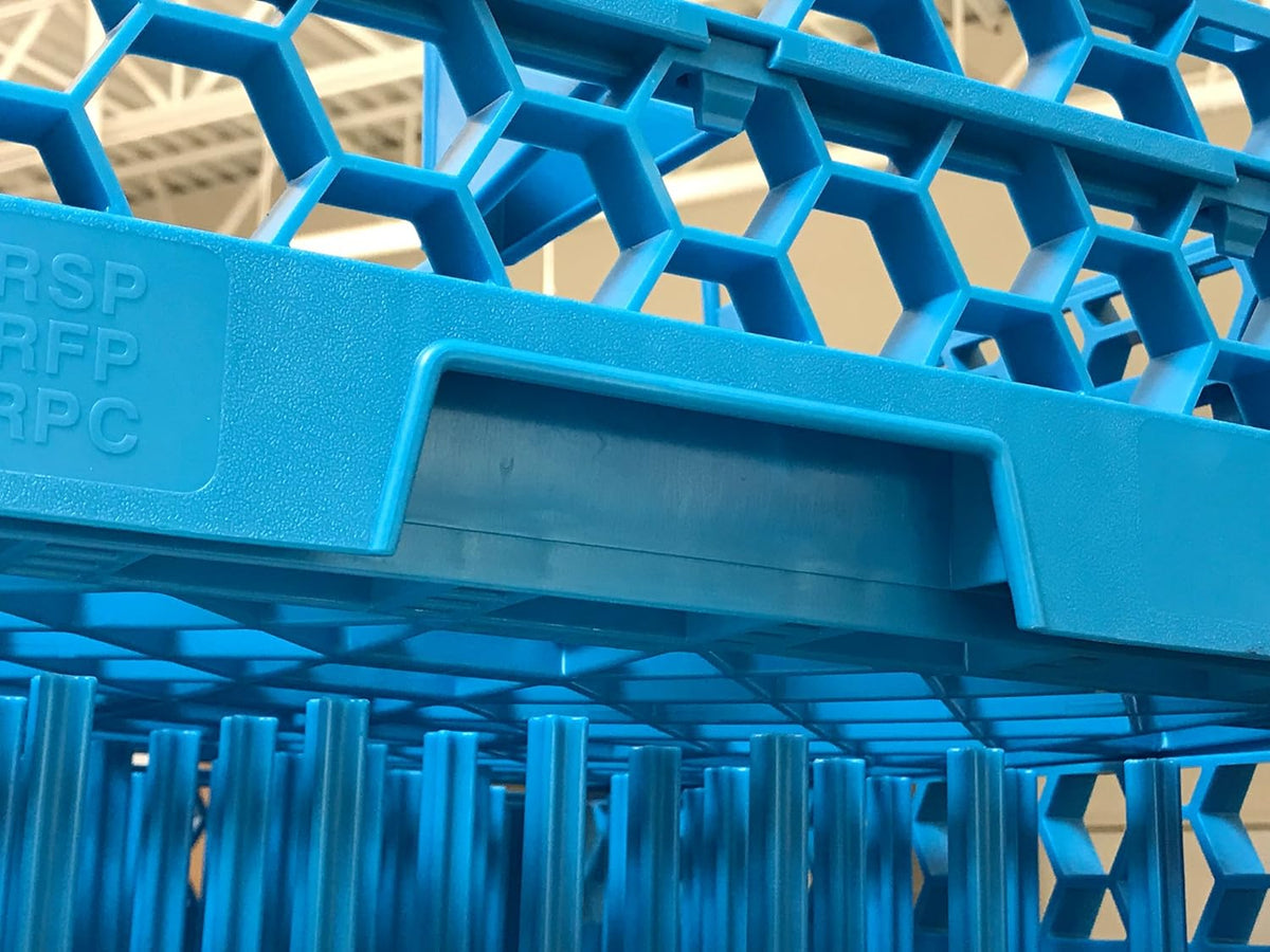 16 Compartment Glass Rack with 1 Extender, Blue (Pack of 4) A453