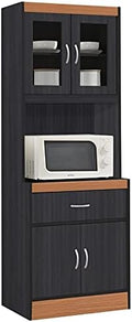 White Kitchen Cabinet with Microwave Storage S45873