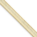14K Yellow Gold Herringbone Chain Necklace 22" K52625