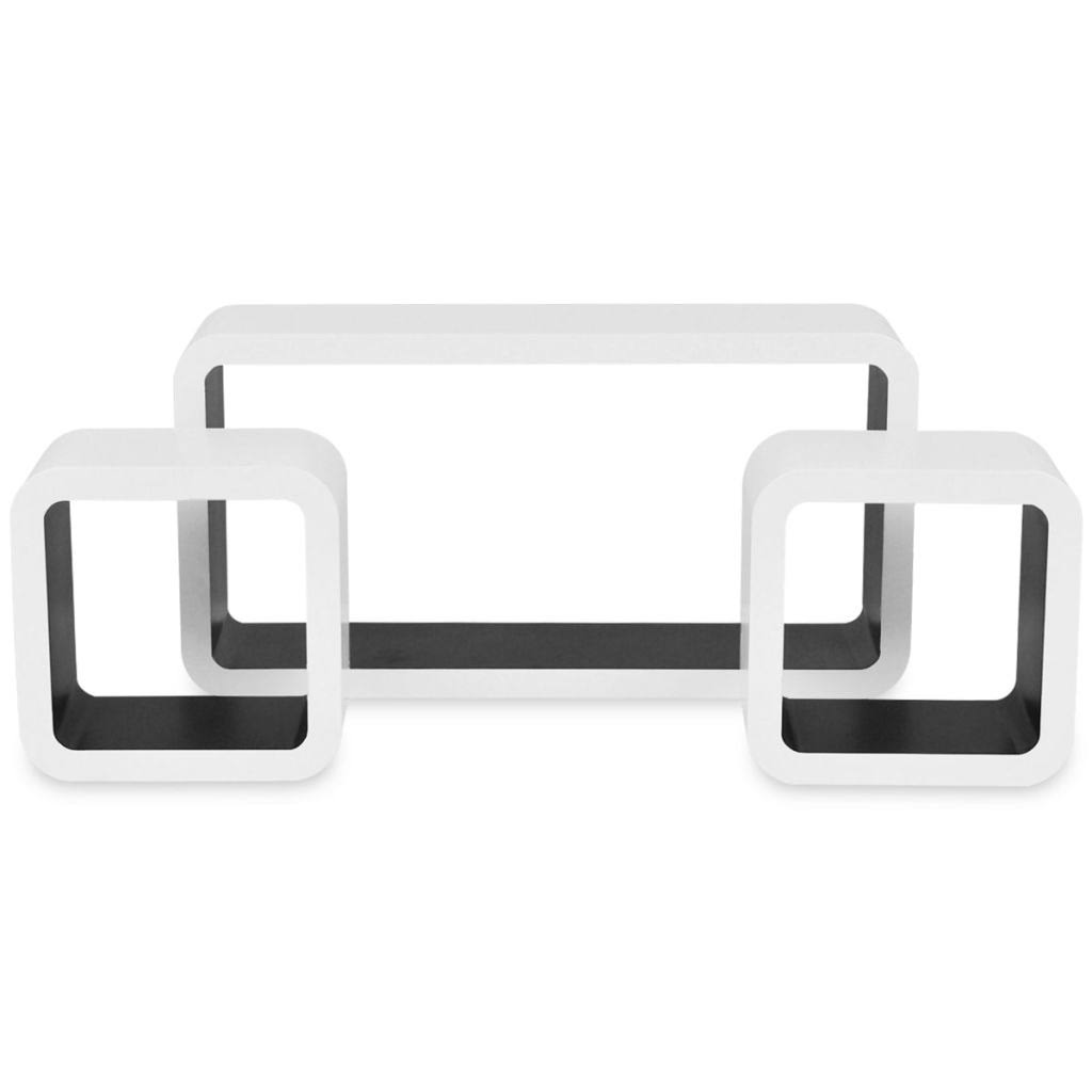 White and Pink Wall Cube Shelves 6 Pcs M8205
