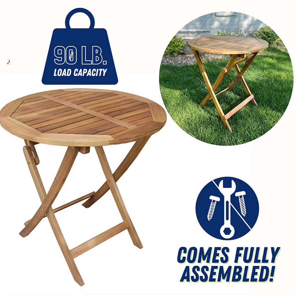Folding Acacia Wood Bistro Table I176