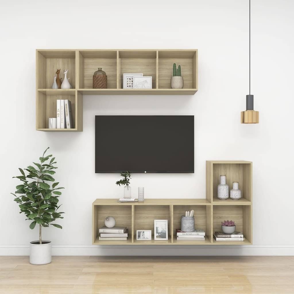 Sonoma Oak Wall-Mounted TV Cabinet Chipboard P122063