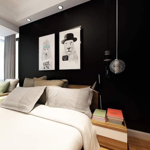 Black Wallpaper Stick and Peel H6214