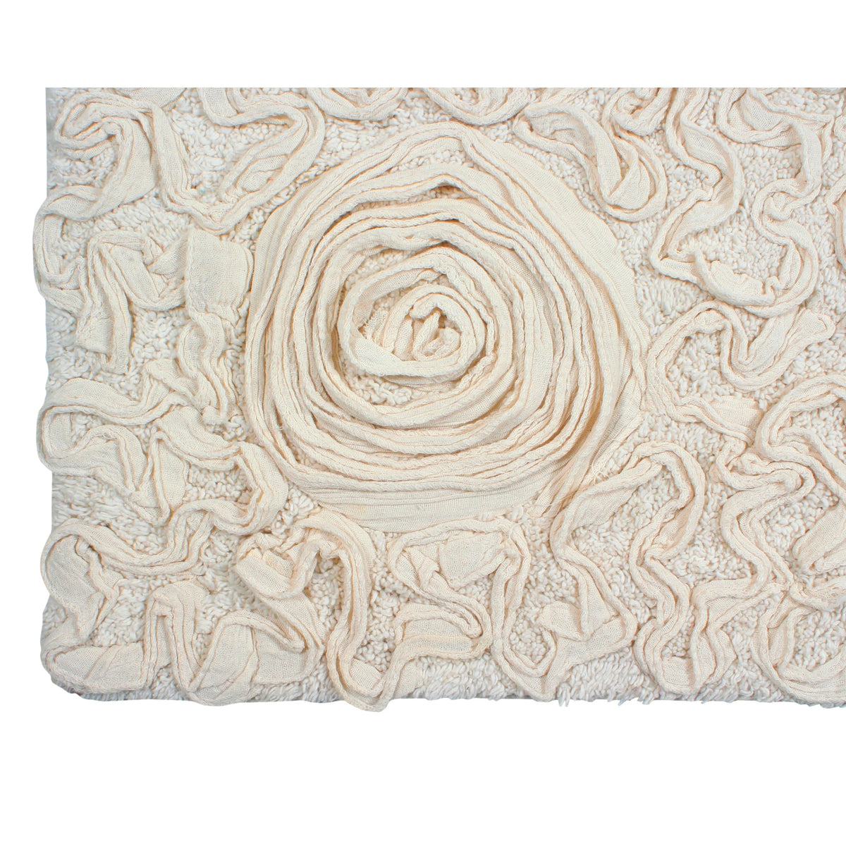 Ivory Cotton Bathroom Rug 17"x24" B9920