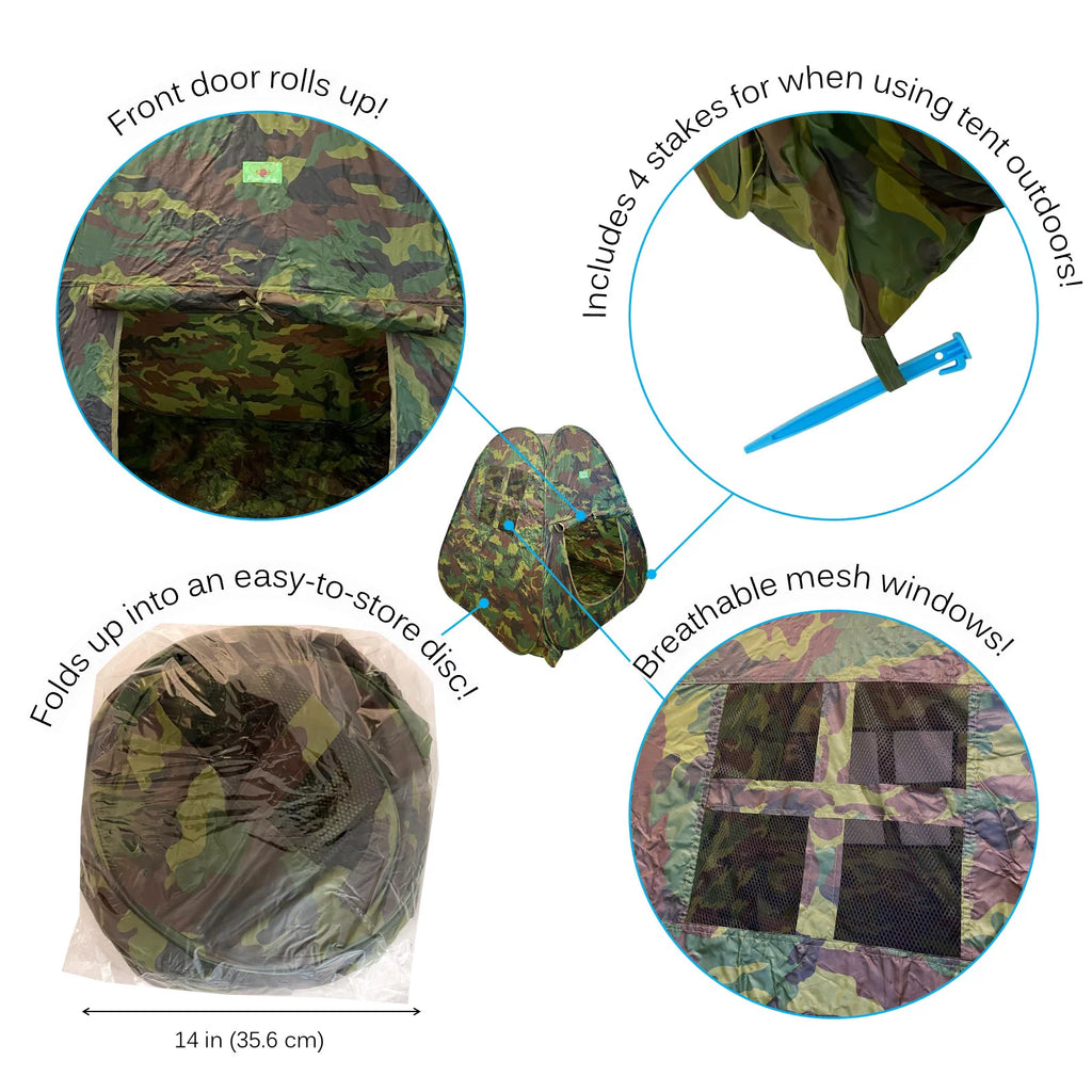 Kids Pop Up Tent Camouflage Playhouse R724