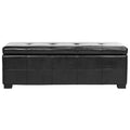 Black Tufted Storage Bench X170