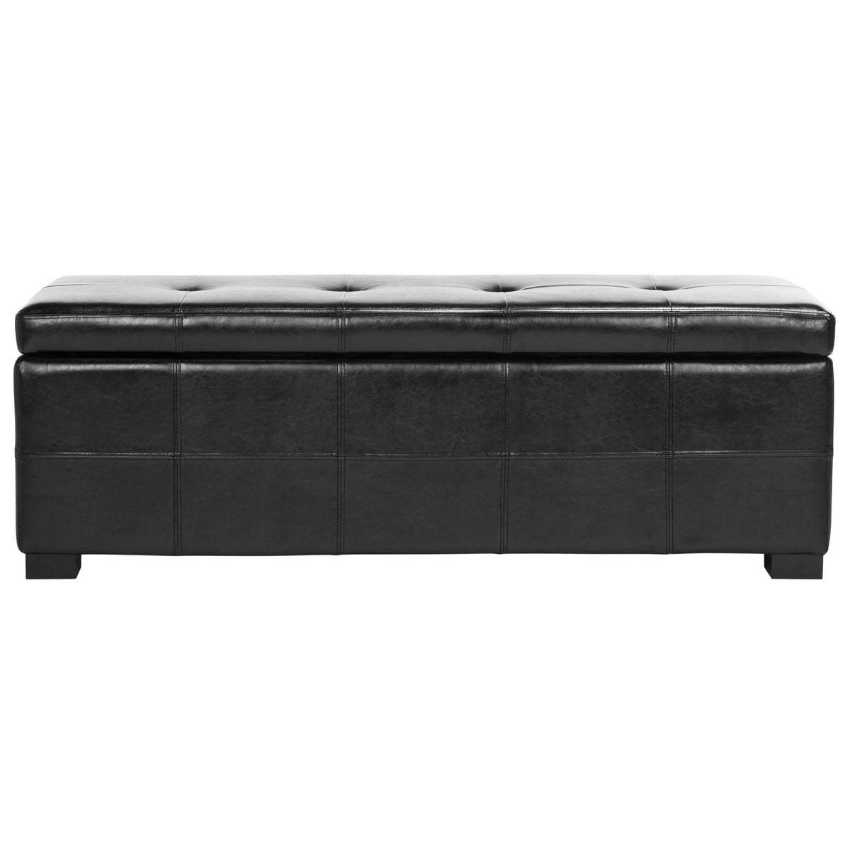 Black Tufted Storage Bench X170