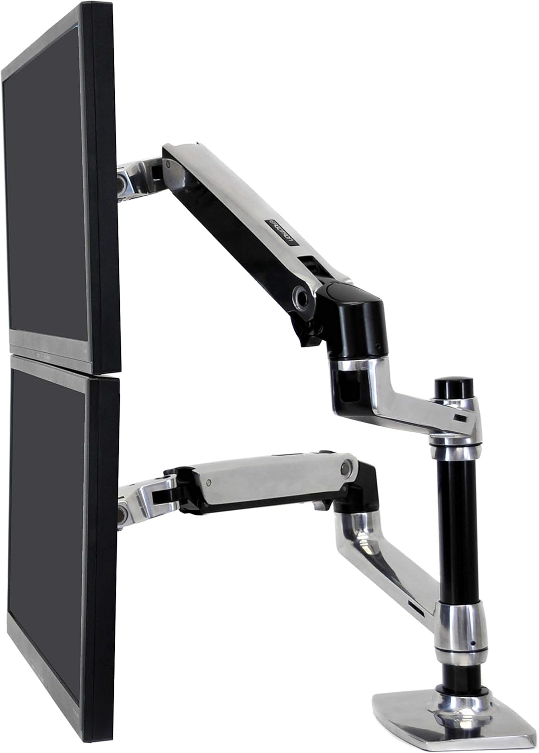 Polished Aluminum Dual Monitor Arm E483