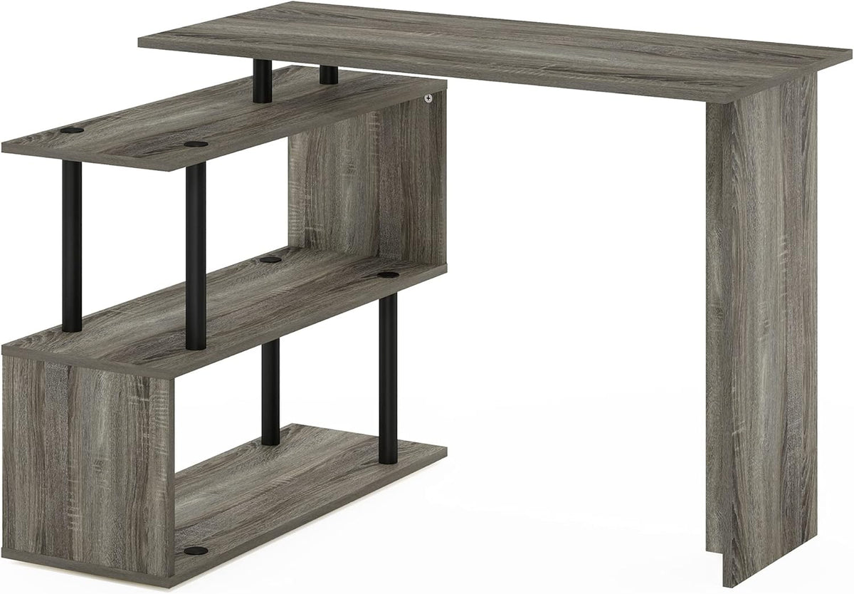 L-Shape Computer Desk with 3-Tier Shelves I97744