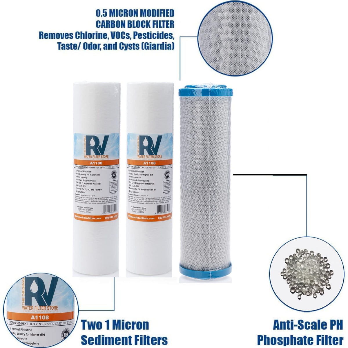 2 Stage Water Filtration System with Anti-Scale Filter C35705