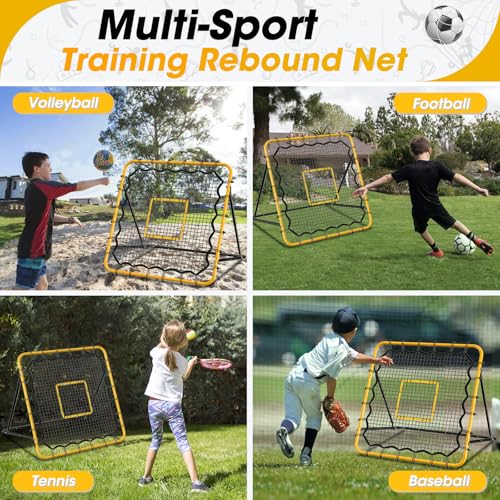 3.7×3.7FT Multi-Sport Training Rebound Net with Pitching Target X6345
