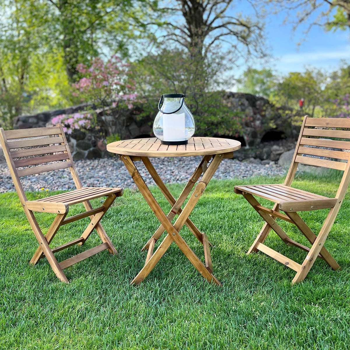 Folding Acacia Wood Bistro Table I176
