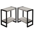 2 Tier Wood Top Side Table Set of 2 Y86684