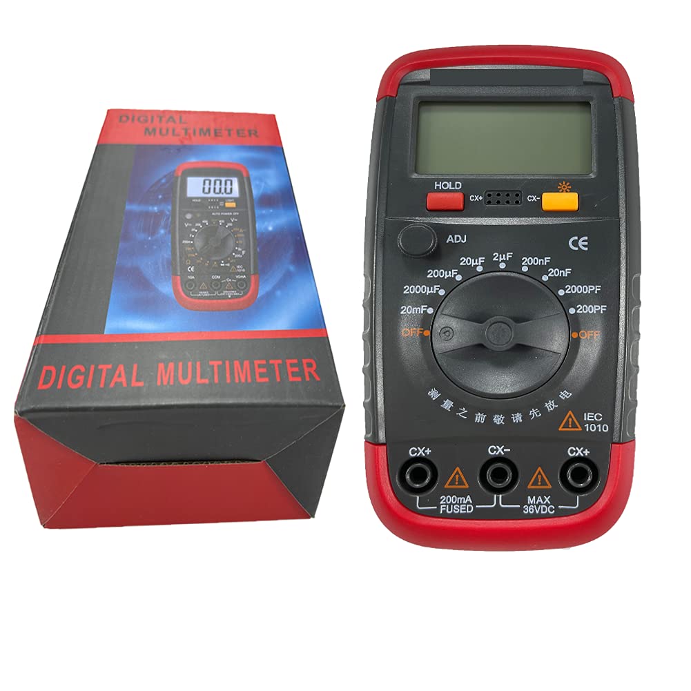 Capacitor Tester Capacitance Meter Handheld Digital with LCD Display, 0.1pF - 20000uF, Pack of 2 Z306046