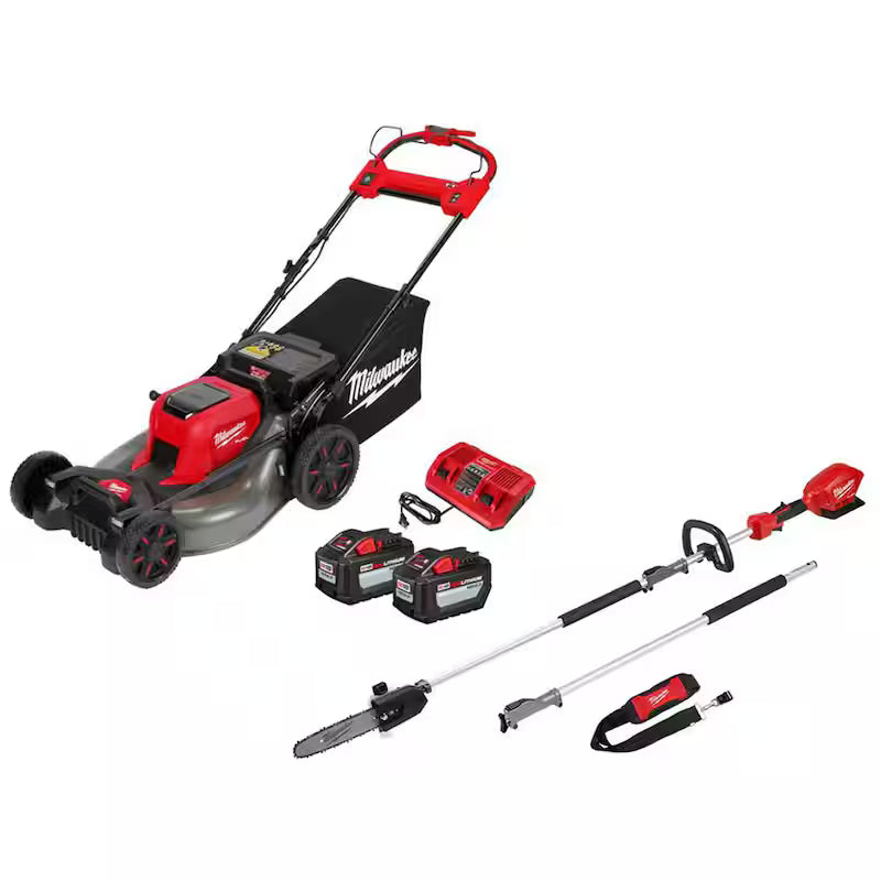 Brushless Cordless 21 in. Self-Propelled Lawn Mower with Pole Saw W792