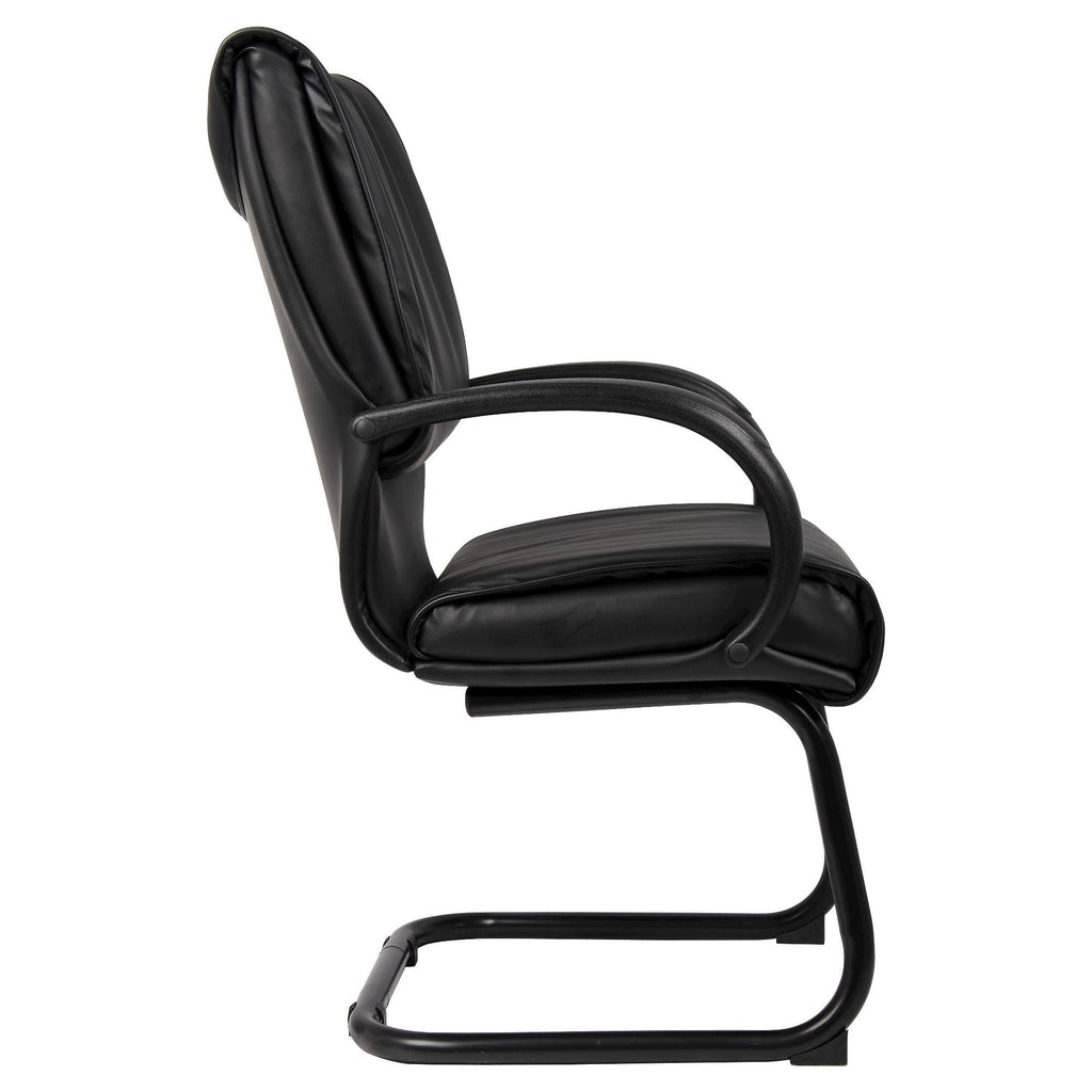 Black LeatherPlus Guest Chair Q666