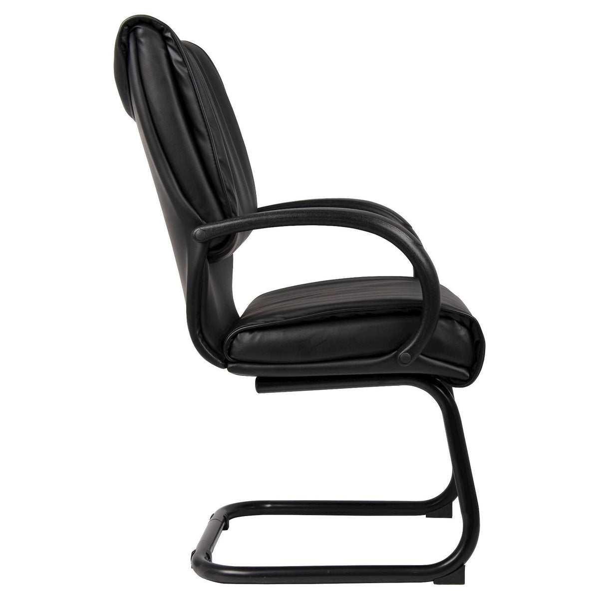Black LeatherPlus Guest Chair Q666