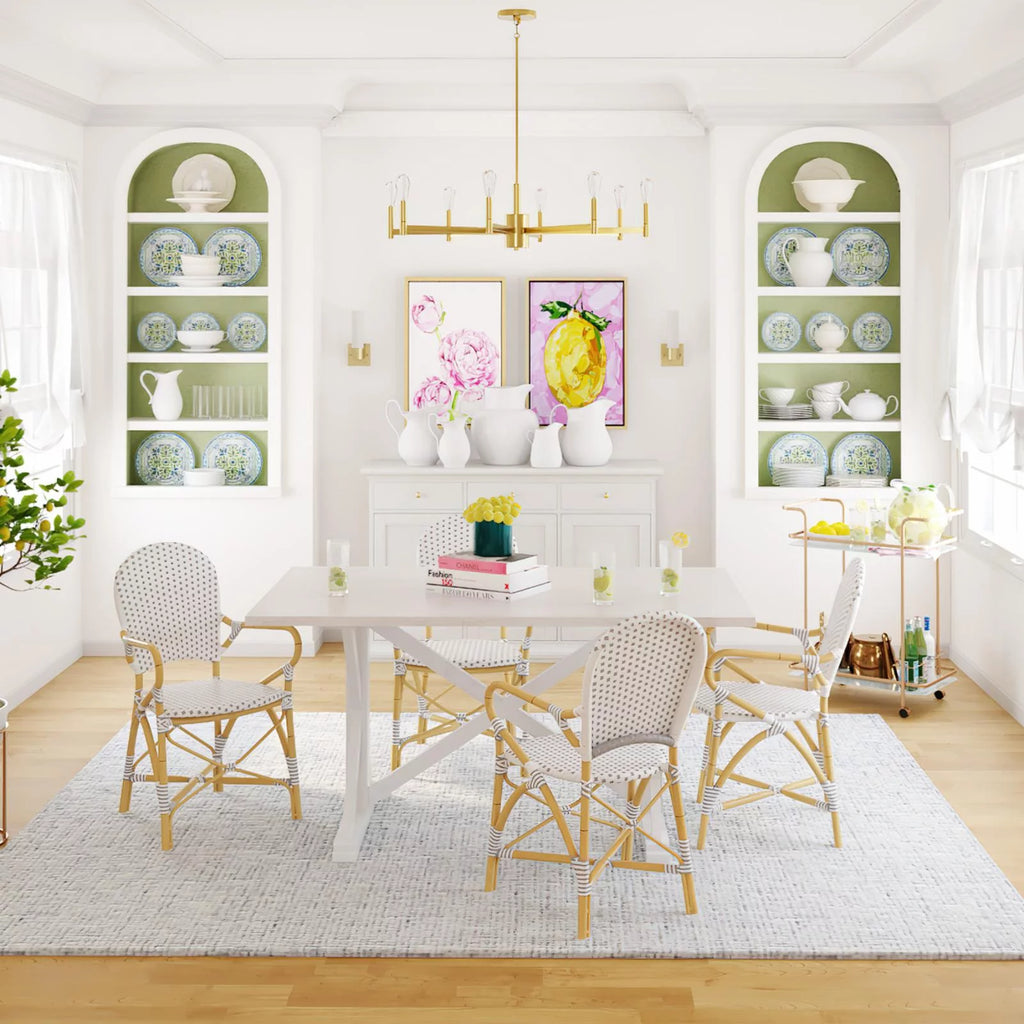 Farmhouse Dining Table in White G3809