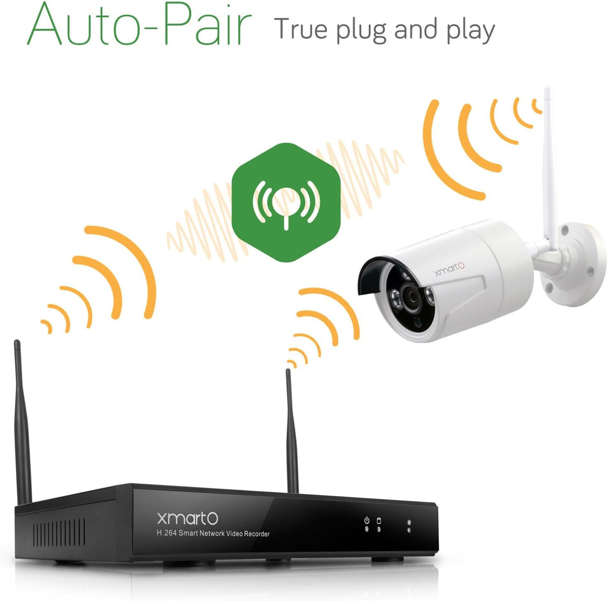 3MP Wireless Home Security Camera System with 4x 3MP Outdoor Cameras V470013