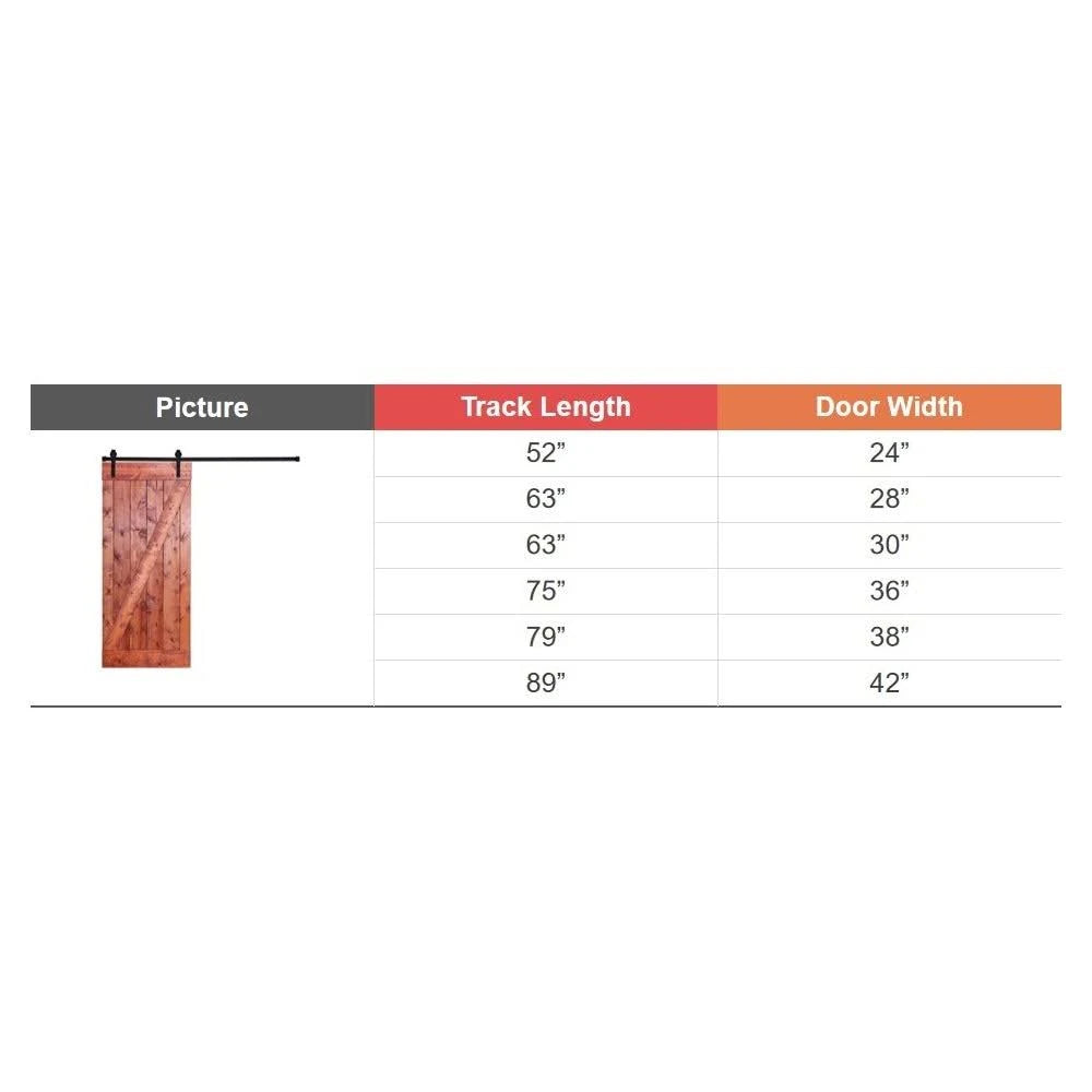 Red Oak Paneled Wood Barn Door with Installation Hardware Kit N383686