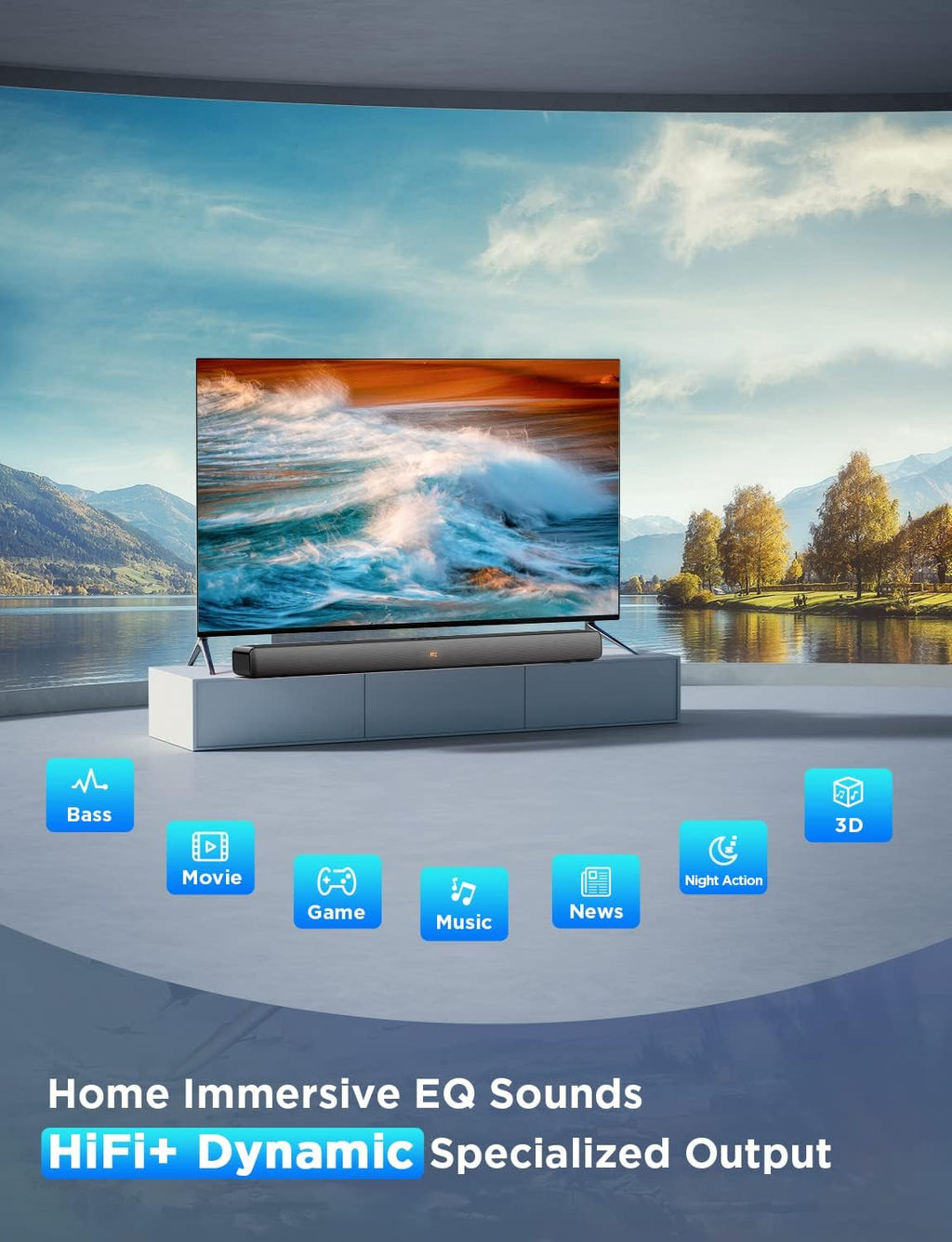 SoundBars for TV Speaker 100W, 2.0ch, Bluetooth, Pack of 2 V5064