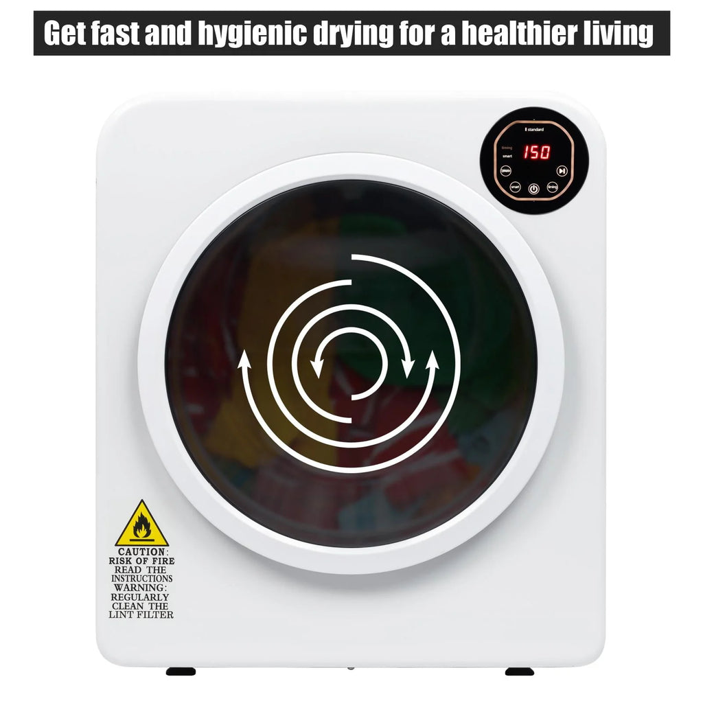 White Compact Electric Drum Dryer F169