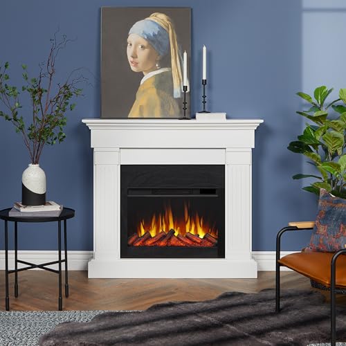 48" Slim Indoor Electric Fireplace with Mantel Y78540