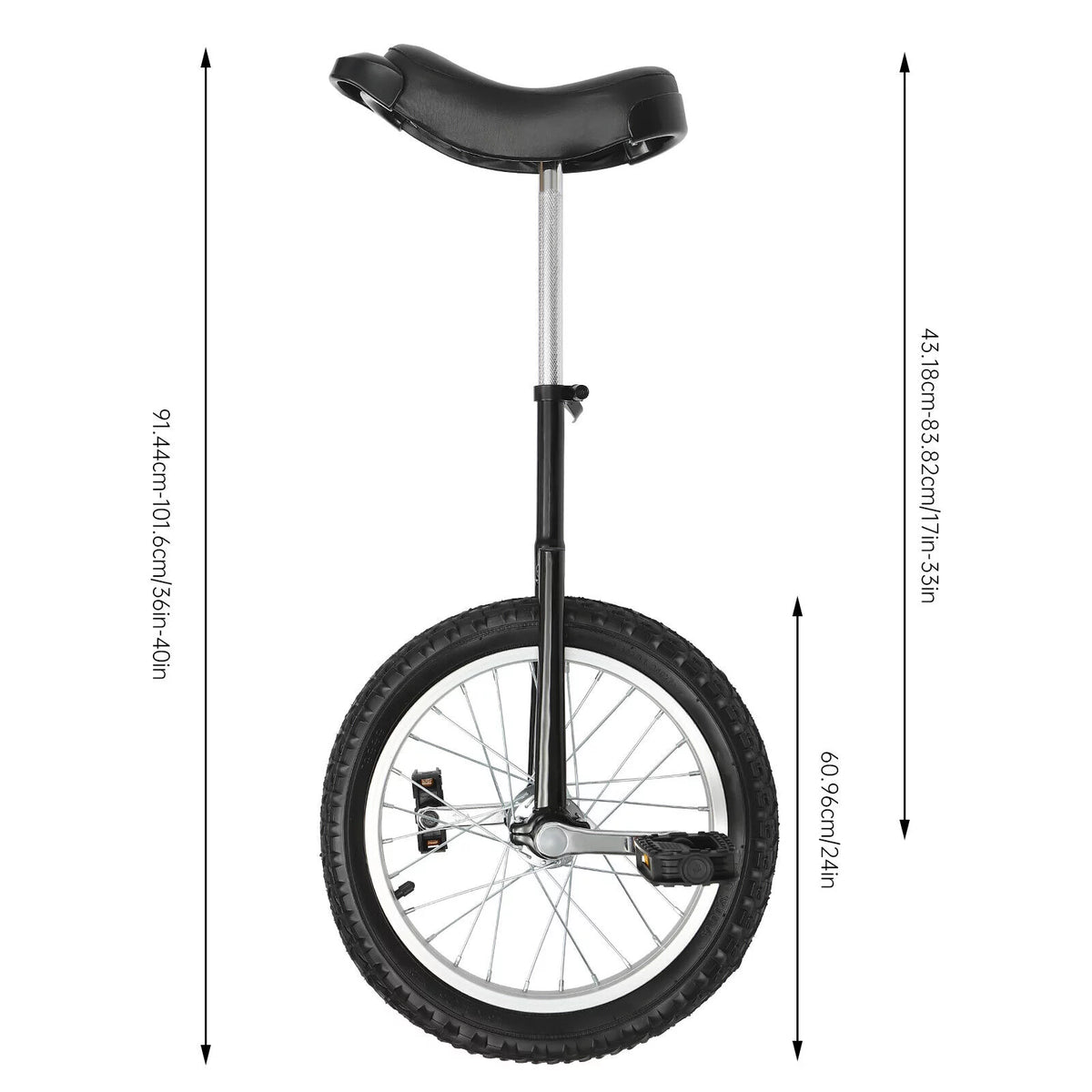 24in Adjustable Balance Training Unicycle D252119