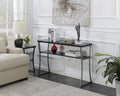 Console Table, Espresso / Slate Gray Frame R6339