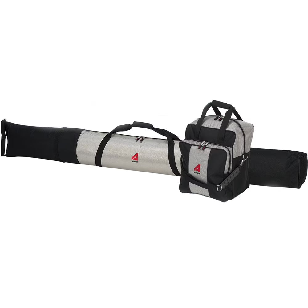 Silver/Black Two Piece Ski and Boot Bag Combo Set B741595