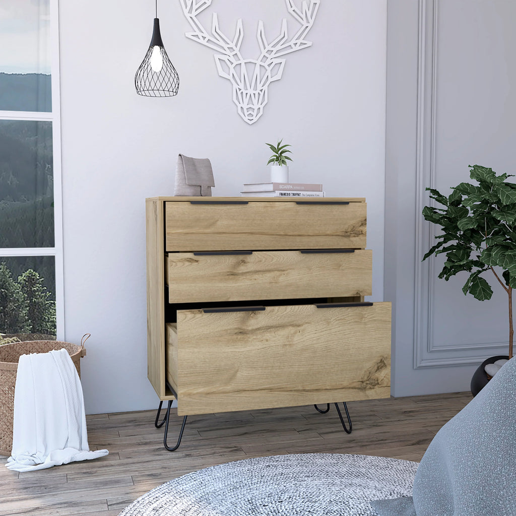 Light Oak Manufactured Wood Dresser V850