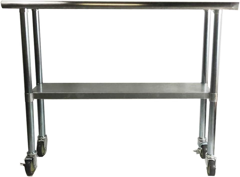 Stainless Steel Work Prep Table 24 x 30 with Wheels H248