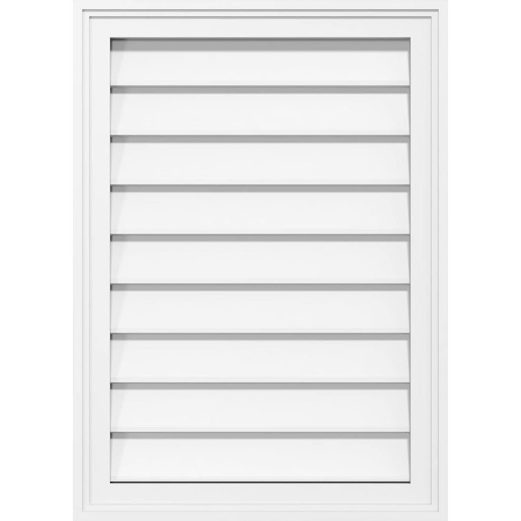 40x22W x 26x22H Vertical Surface Mount PVC Gable Vent I83978