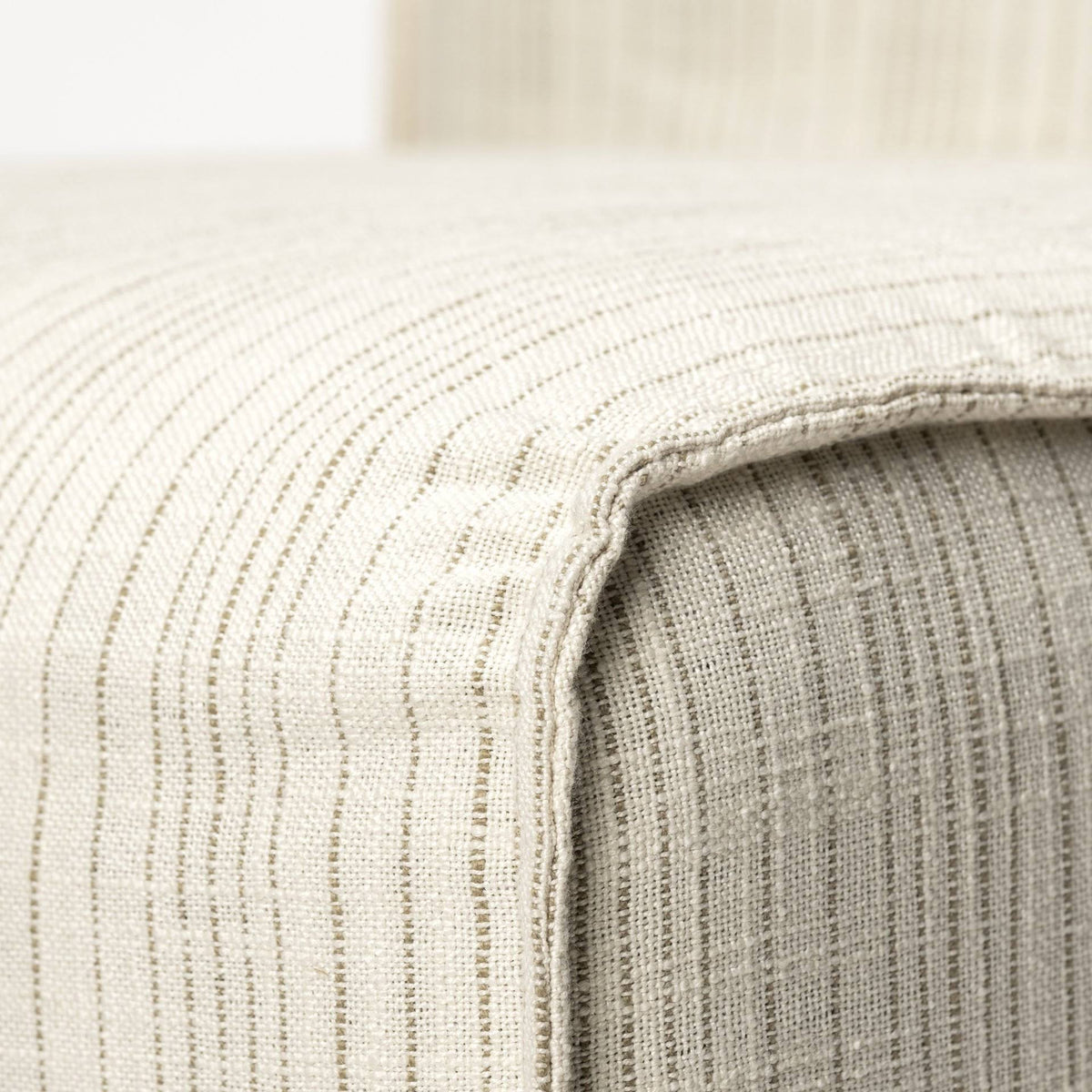 Cream-Toned Fabric Dining Chair with Wooden Base C433