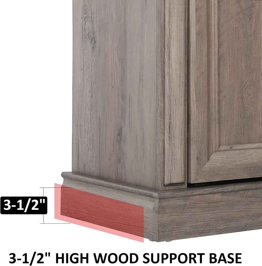 58 TV Stand with Electric Fireplace, Gray B533