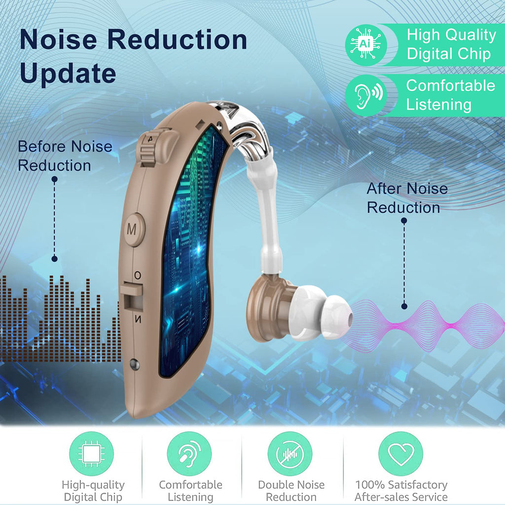 Rechargeable Digital Hearing Amplifier with Noise Cancelling and Volume Control W92542