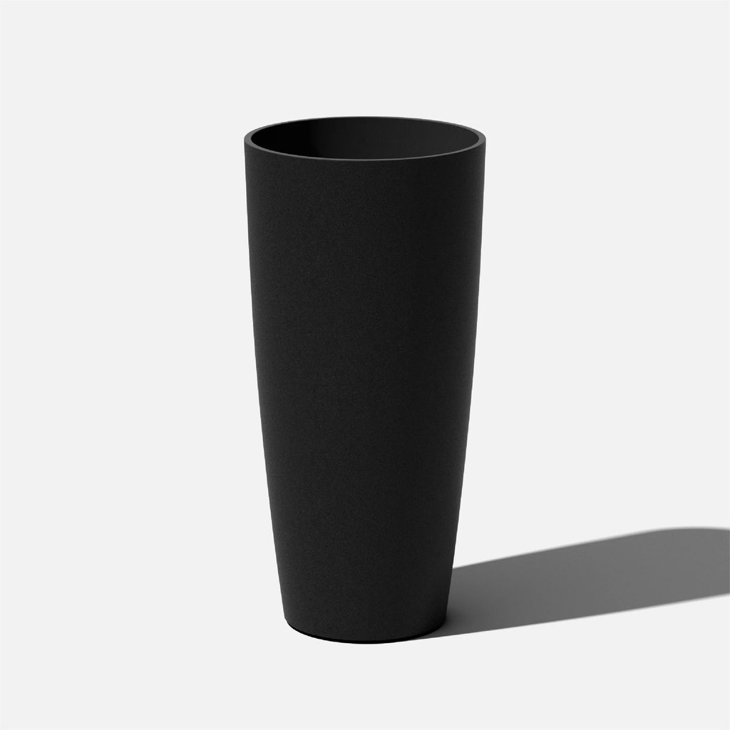 28" Black Plastic-Stone Planter D55039