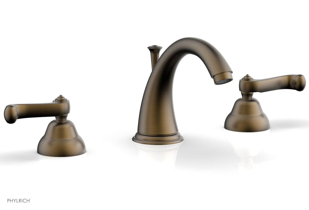 Old Eng Double Curved Handle Widespread Bathroom Sink Faucet with High Spout U752960