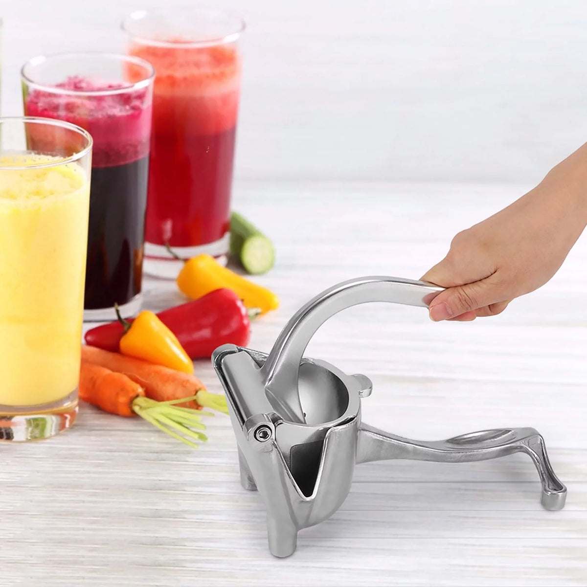 Manual Juicer Lemon Orange Squeezer Aluminum Portable W4355