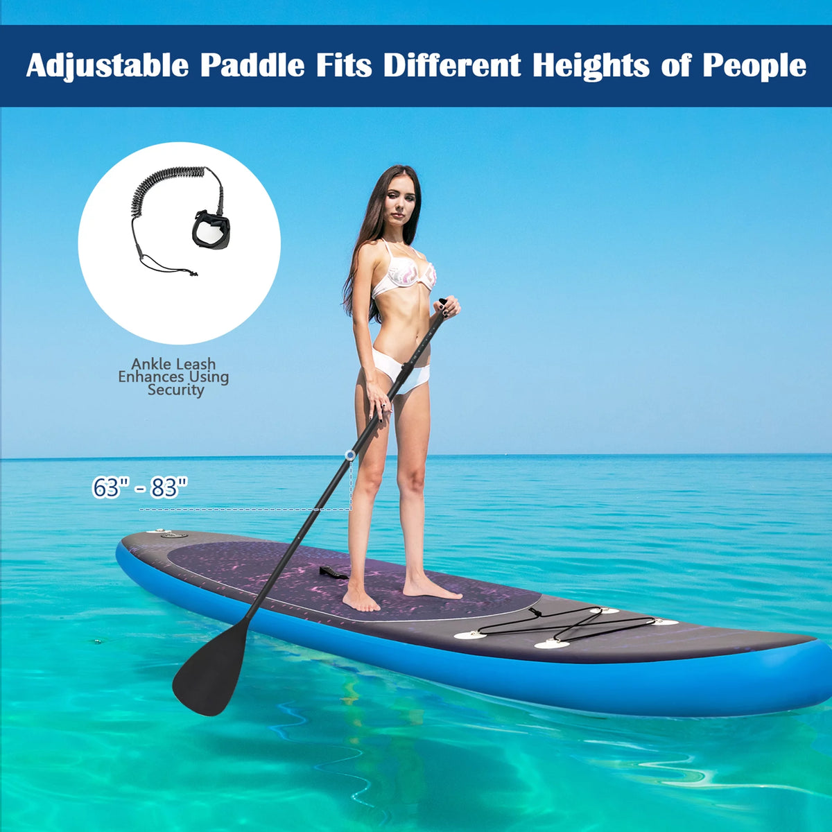 10.5 ft Inflatable Stand-Up Paddle Board Non-Slip Deck Z134