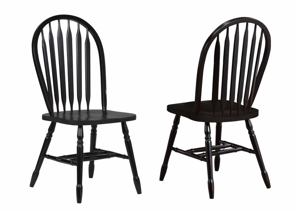 Black Cherry 3 Piece Drop Leaf Dining Set with Arrowback Chairs I184407