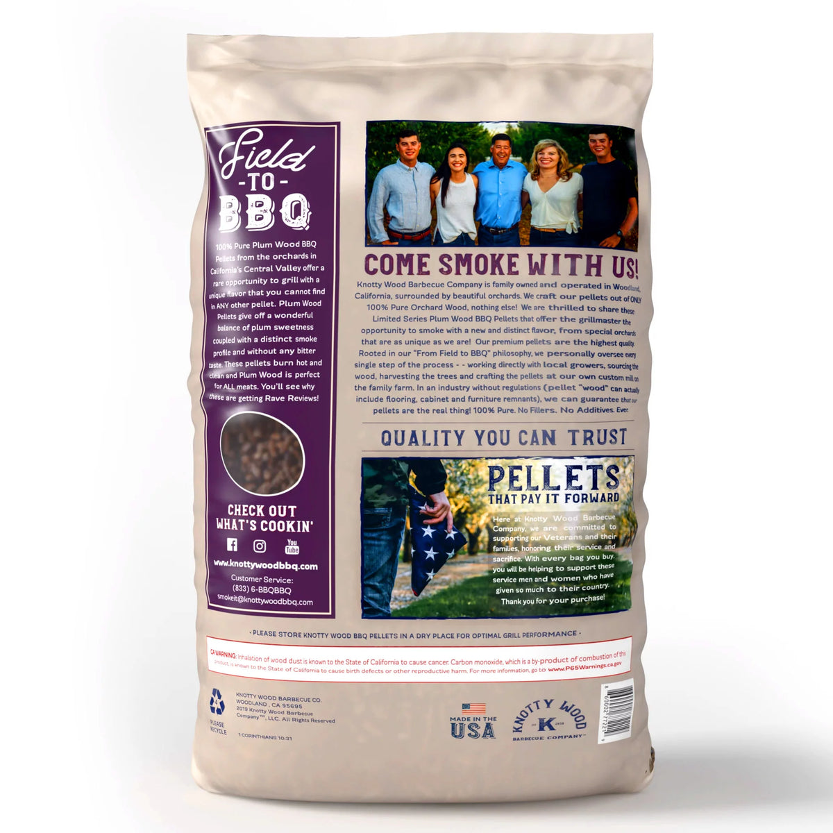 Plum Wood BBQ Cooking Pellets 20 lb Bag N873704