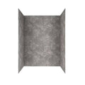 32 in. x 60 in. 4-Piece Glue-Up Alcove Bath Wall in Gray Concrete Y506