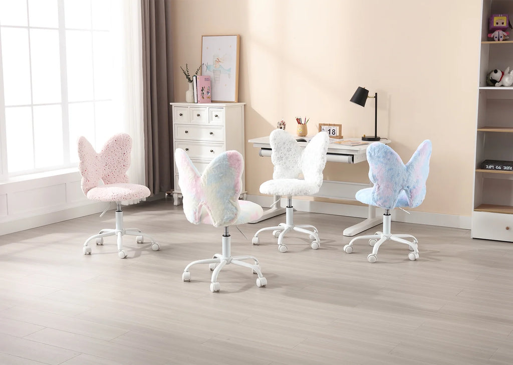 Adjustable Faux Fur Kids Desk Chair C1654