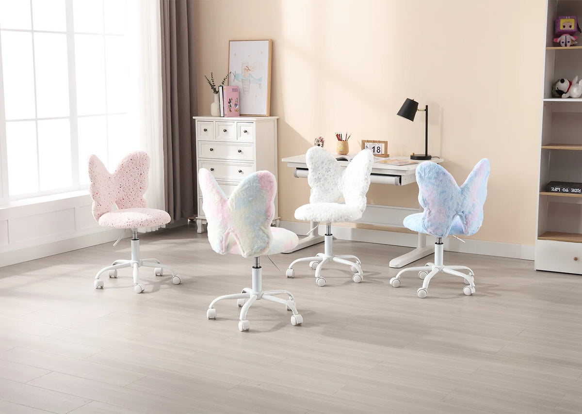 Adjustable Faux Fur Kids Desk Chair C1654