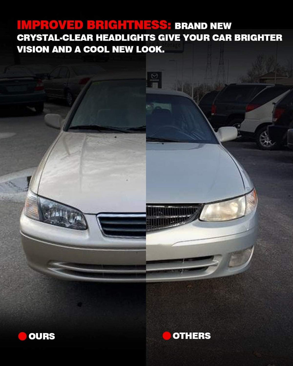 Headlight Assemblies with Amber Reflector Clear Lens I702