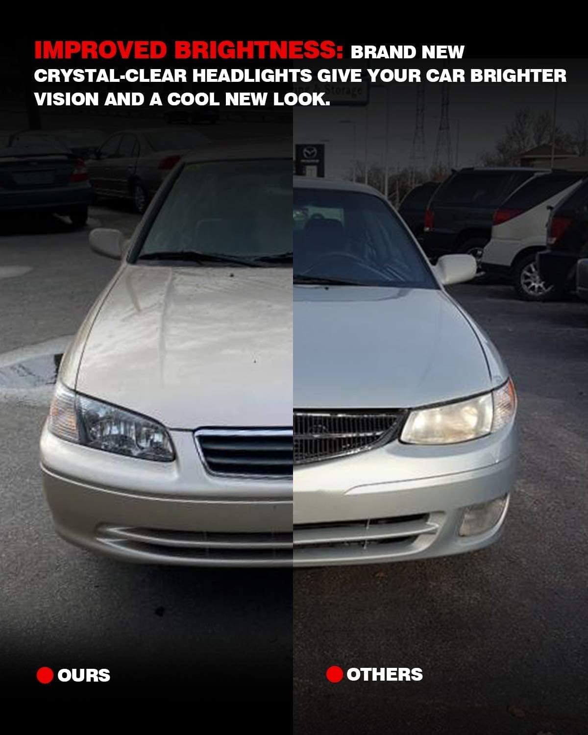 Headlight Assemblies with Amber Reflector Clear Lens I702