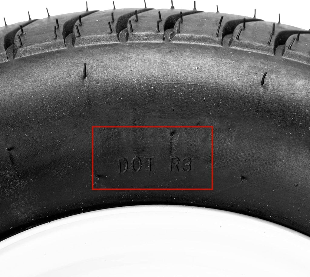 5.30 x 12 Trailer Tire and Wheel 5 Lug White Spoke Pack of 2 Y408113