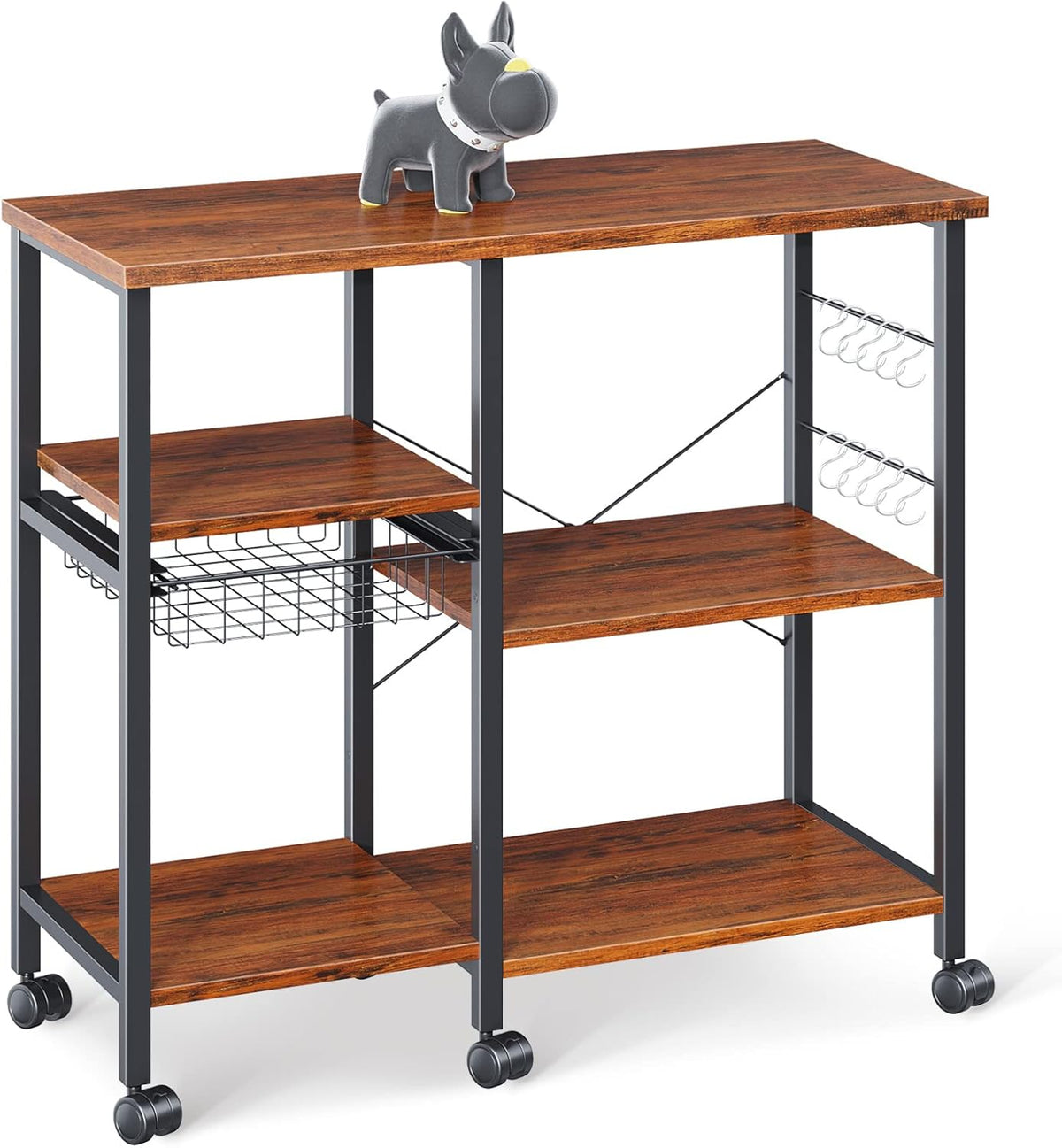 3-Tier+4-Tier Metal Kitchen Baker's Rack with Wheels H9101