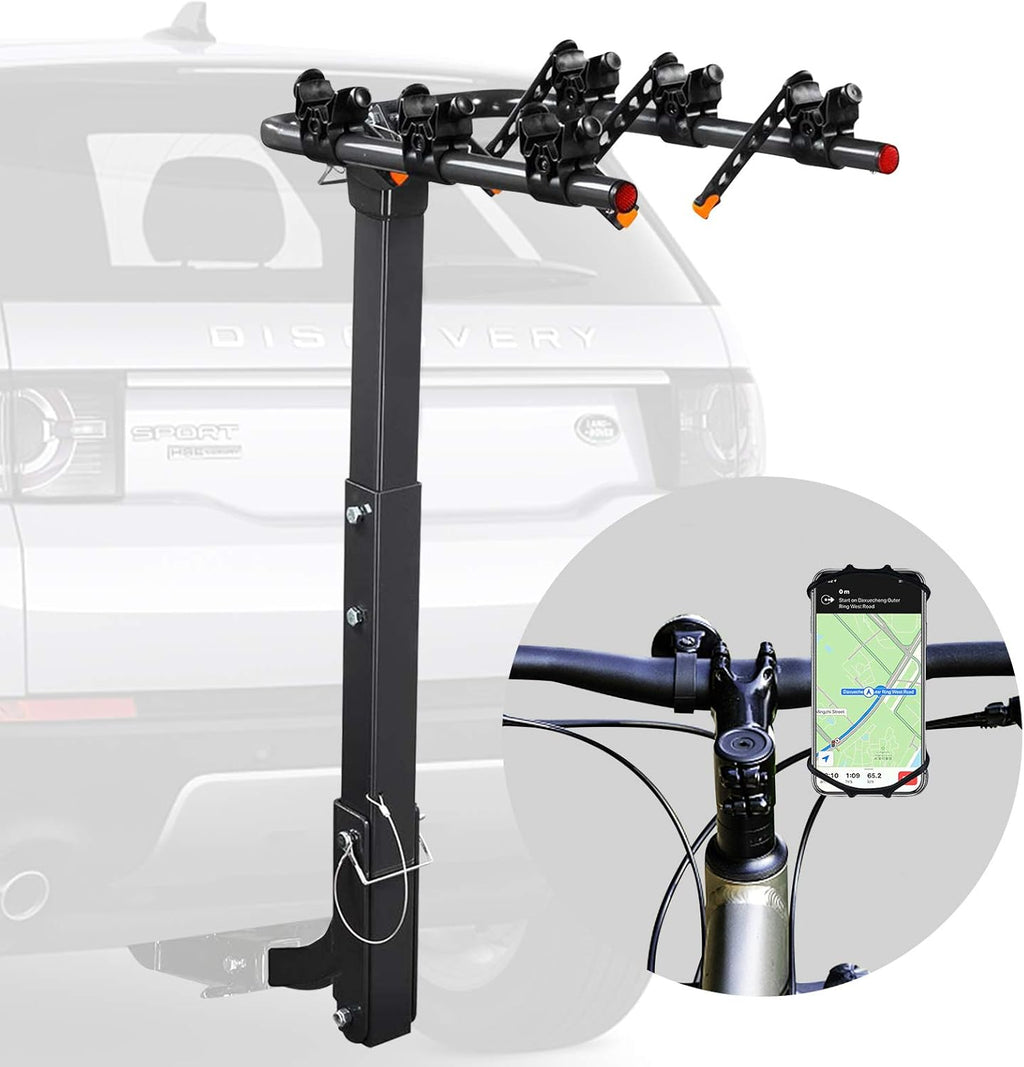 Double Foldable Bike Hitch Rack with 2'' Hitch Receiver, Pack of 2 U733